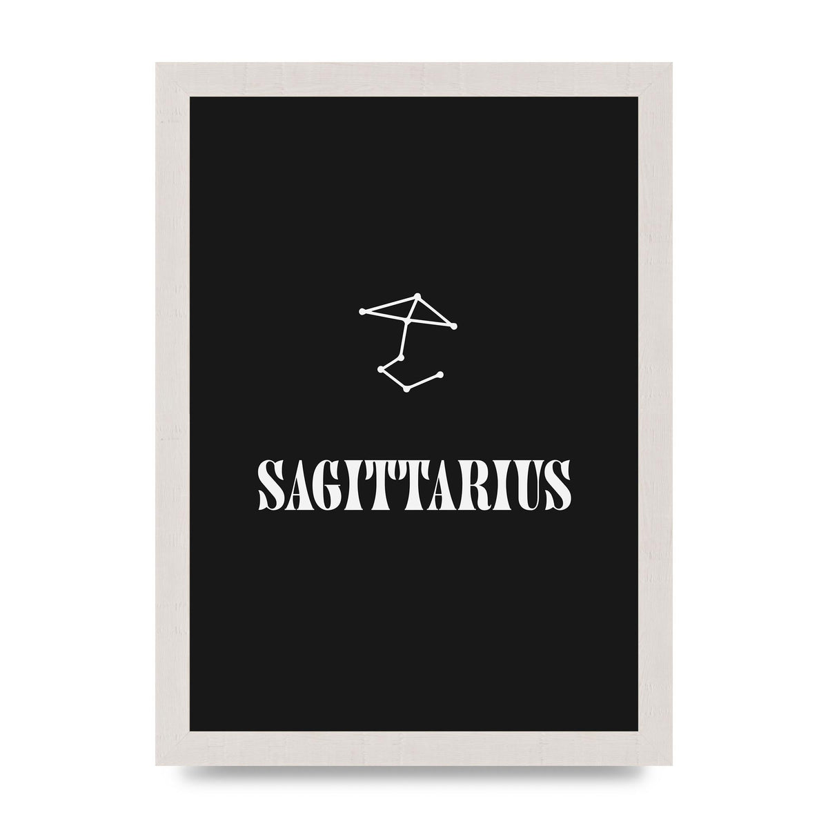 Minimalist Horoscope Star Sign Series Sagittarius Printed Poster - A4 framed
