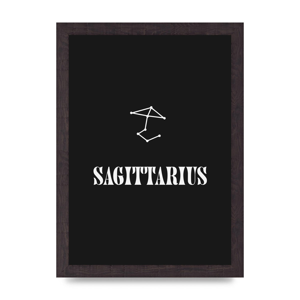 Minimalist Horoscope Star Sign Series Sagittarius Printed Poster - A4 framed