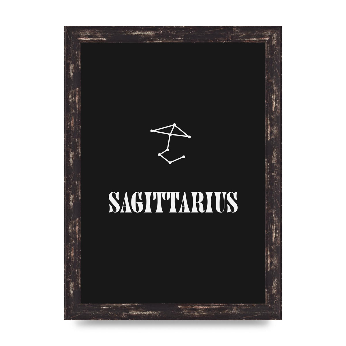 Minimalist Horoscope Star Sign Series Sagittarius Printed Poster - A4 framed