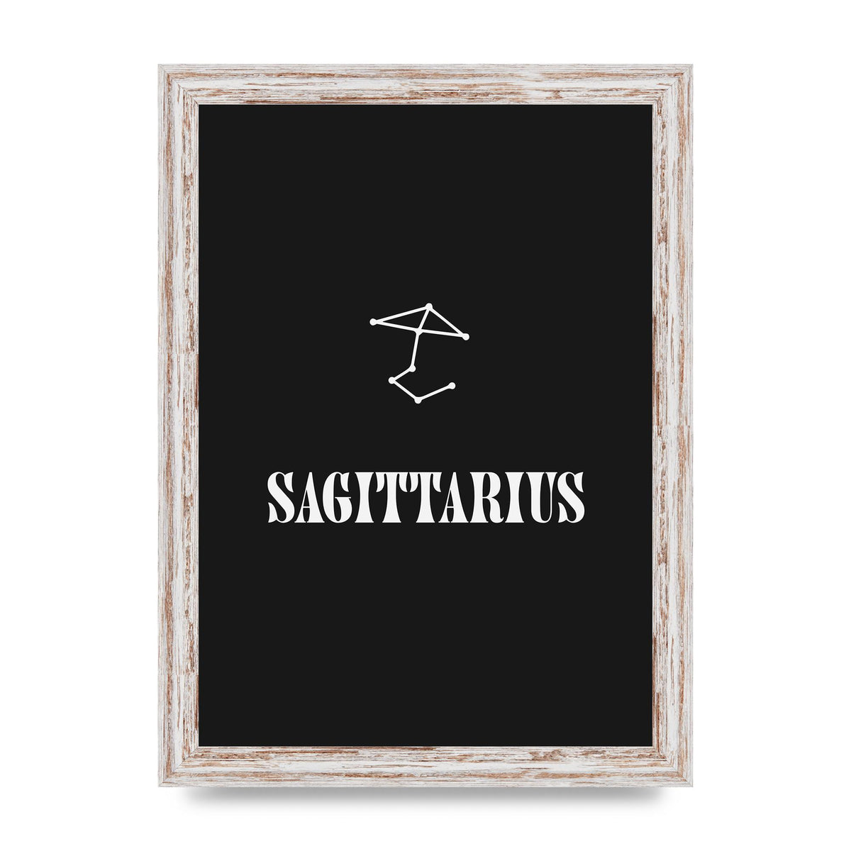 Minimalist Horoscope Star Sign Series Sagittarius Printed Poster - A4 framed