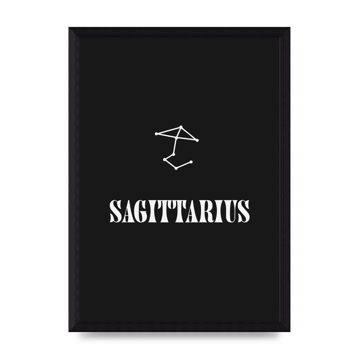 Minimalist Horoscope Star Sign Series Sagittarius Printed Poster - A4 framed