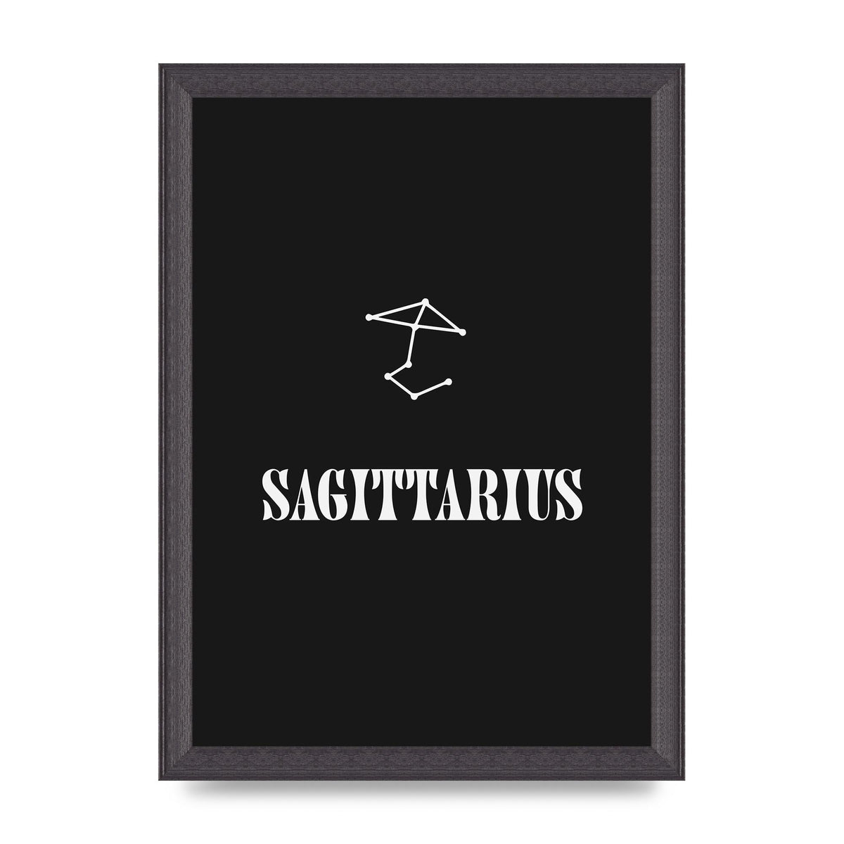 Minimalist Horoscope Star Sign Series Sagittarius Printed Poster - A4 framed