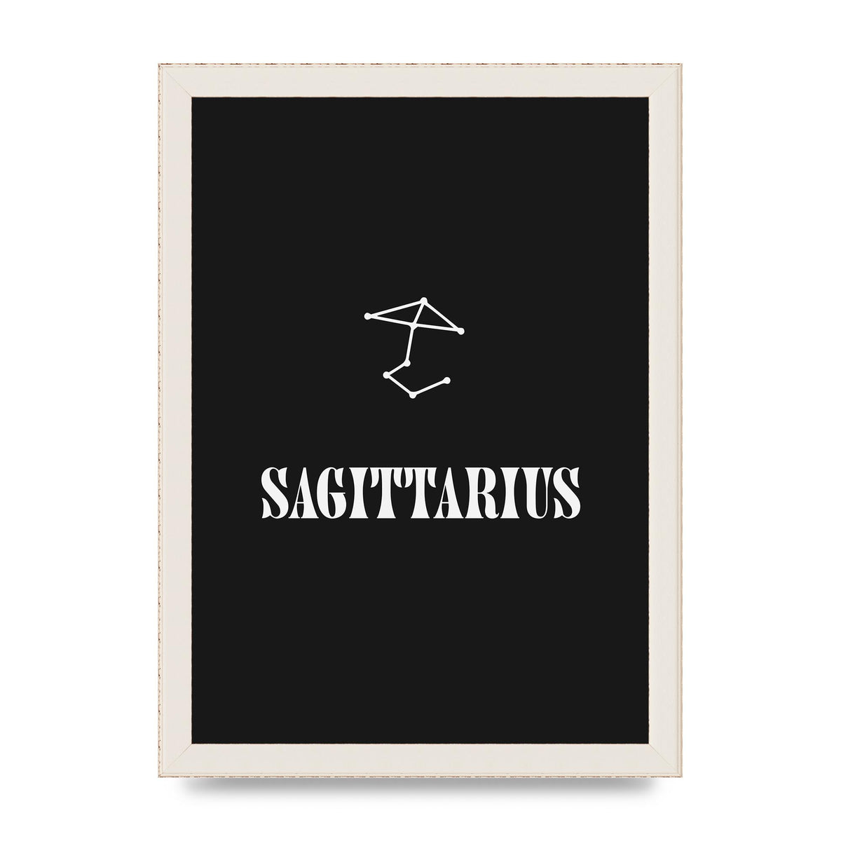 Minimalist Horoscope Star Sign Series Sagittarius Printed Poster - A4 framed
