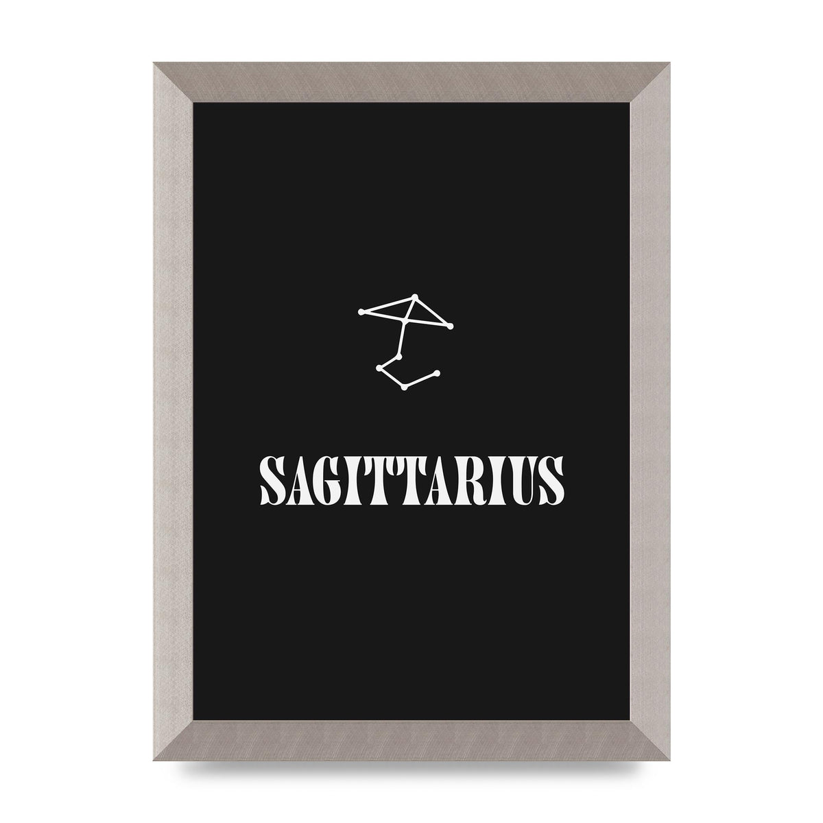 Minimalist Horoscope Star Sign Series Sagittarius Printed Poster - A4 framed