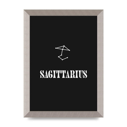 Minimalist Horoscope Star Sign Series Sagittarius Printed Poster - A4 framed