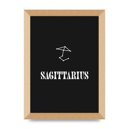 Minimalist Horoscope Star Sign Series Sagittarius Printed Poster - A4 framed
