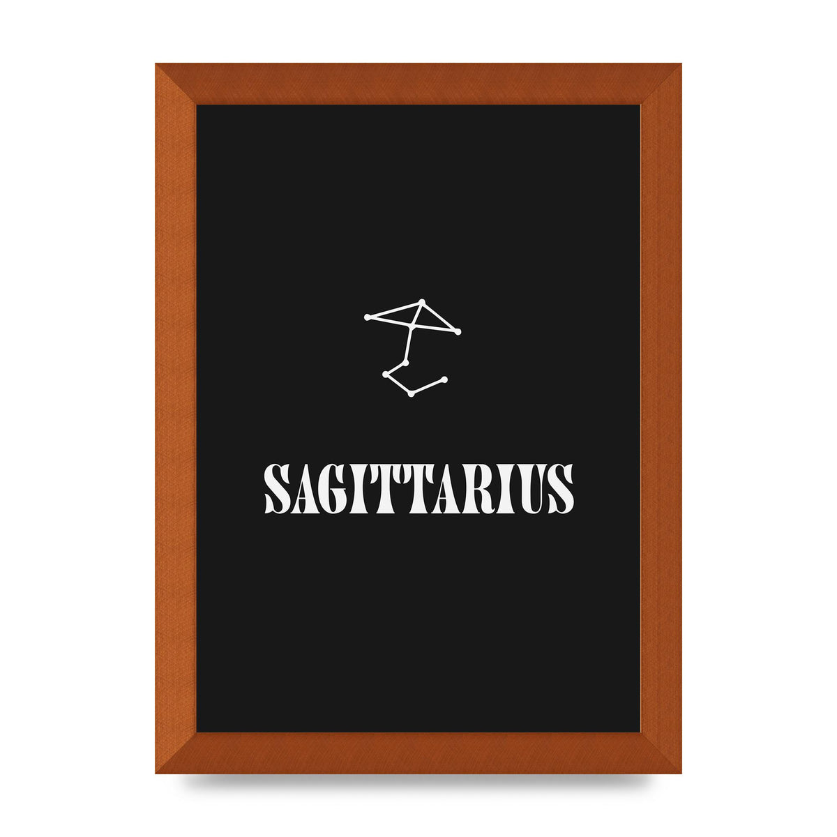Minimalist Horoscope Star Sign Series Sagittarius Printed Poster - A4 framed