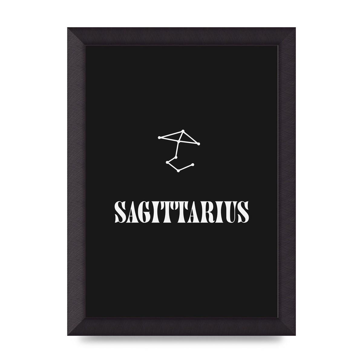 Minimalist Horoscope Star Sign Series Sagittarius Printed Poster - A4 framed
