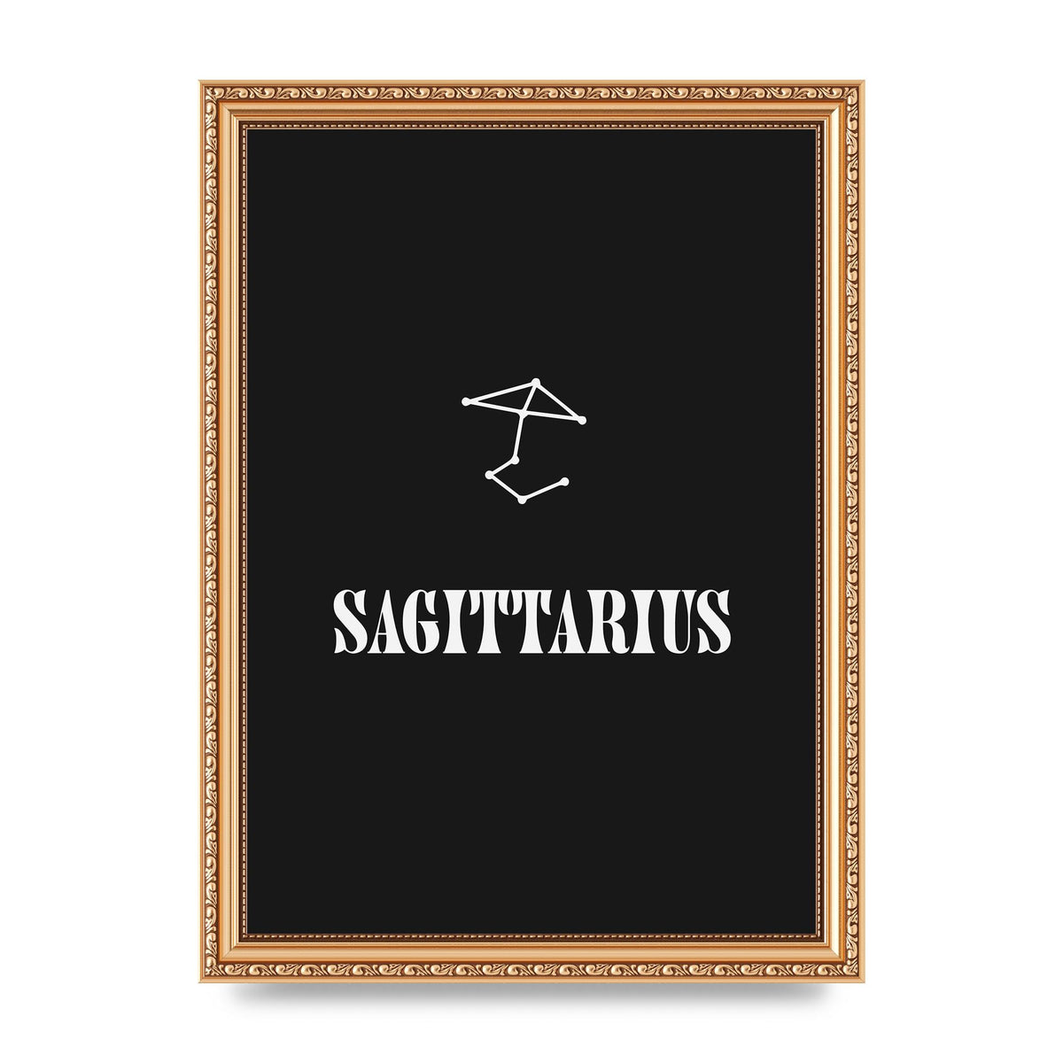 Minimalist Horoscope Star Sign Series Sagittarius Printed Poster - A4 framed