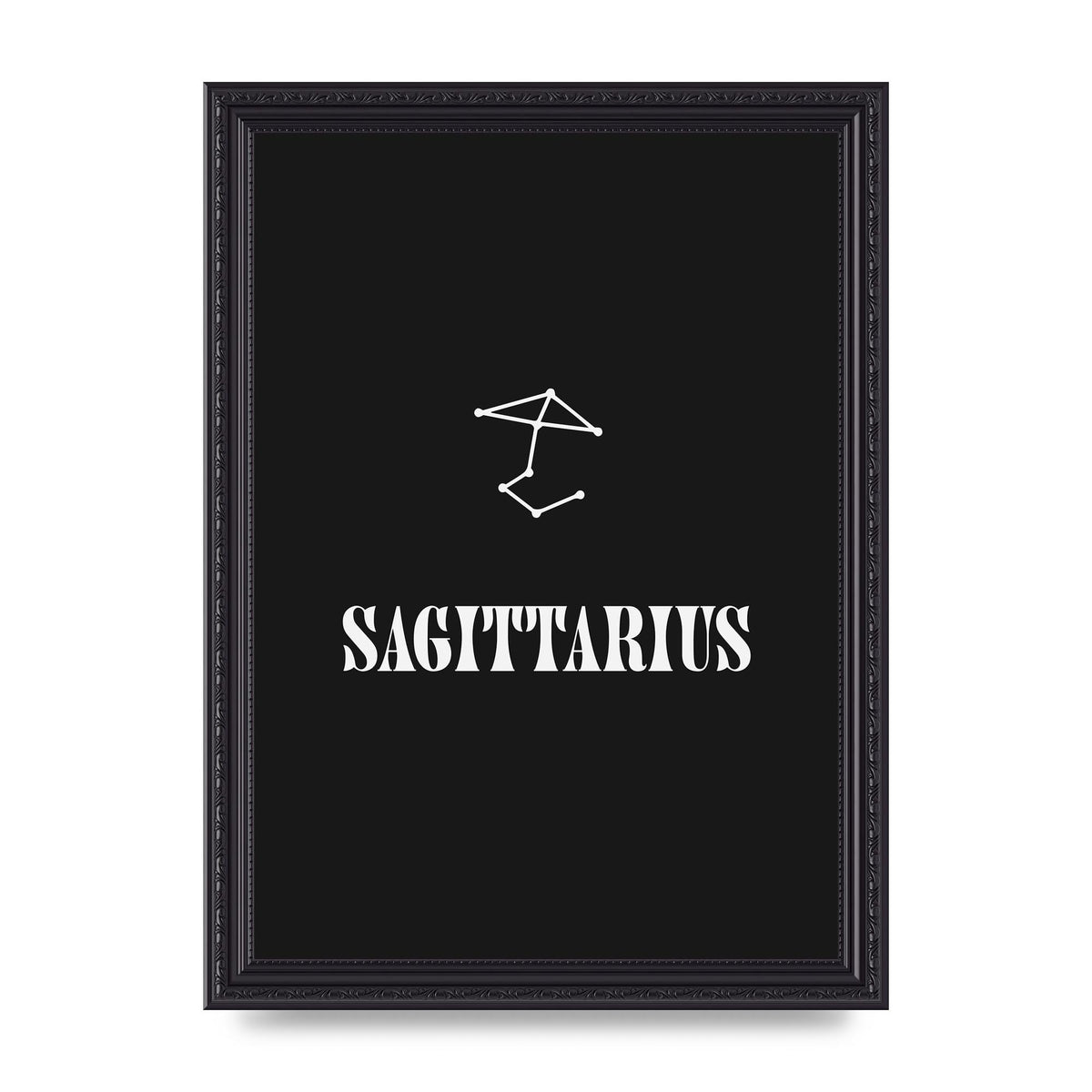 Minimalist Horoscope Star Sign Series Sagittarius Printed Poster - A4 framed