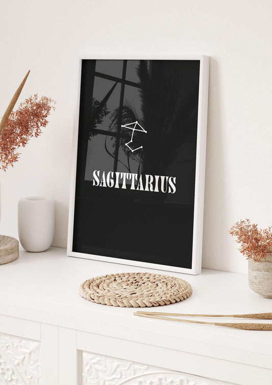 Minimalist Horoscope Star Sign Series Sagittarius Printed Poster - hall 1