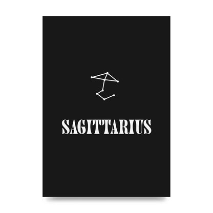 Minimalist Horoscope Star Sign Series Sagittarius Printed Poster - unframed print