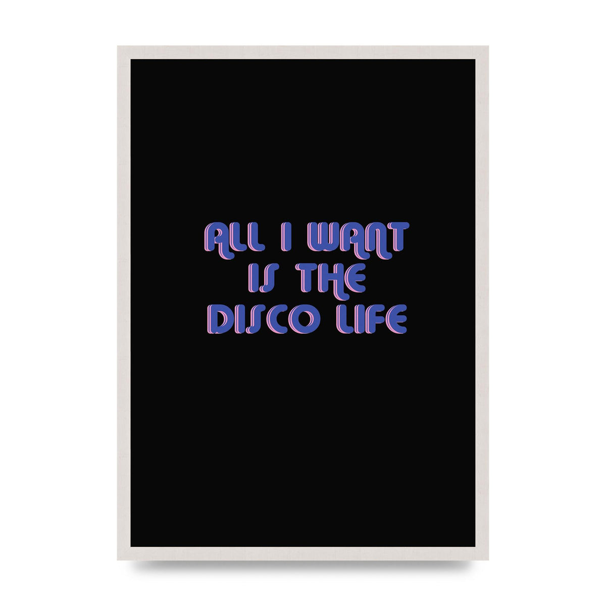 Disco Life Retro" Wall Art - A2 framed