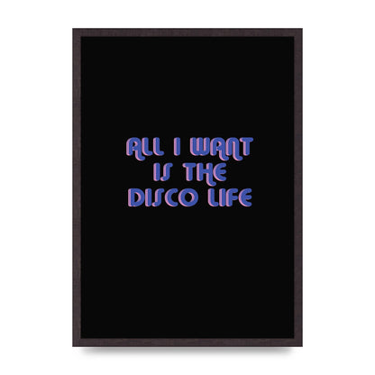 Disco Life Retro" Wall Art - A2 framed