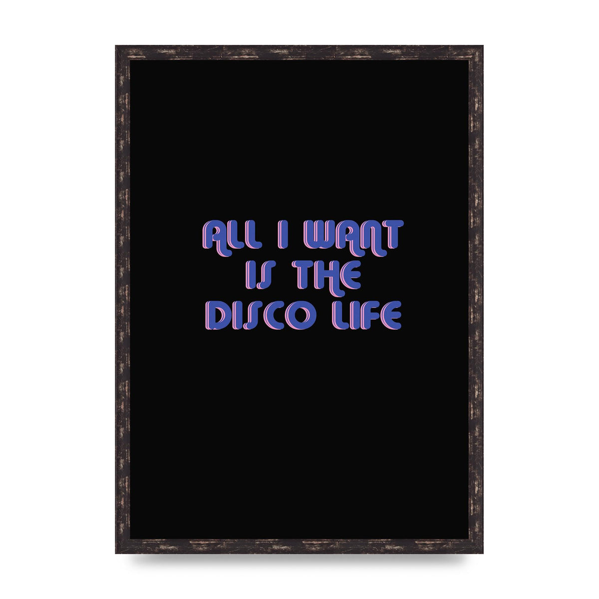 Disco Life Retro" Wall Art - A2 framed