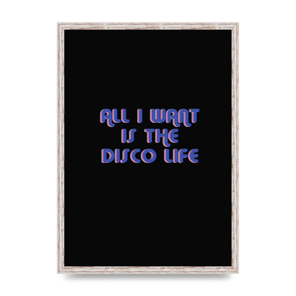 Disco Life Retro" Wall Art - A2 framed