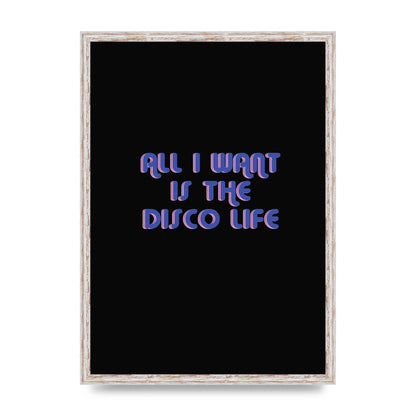 Disco Life Retro" Wall Art - A2 framed