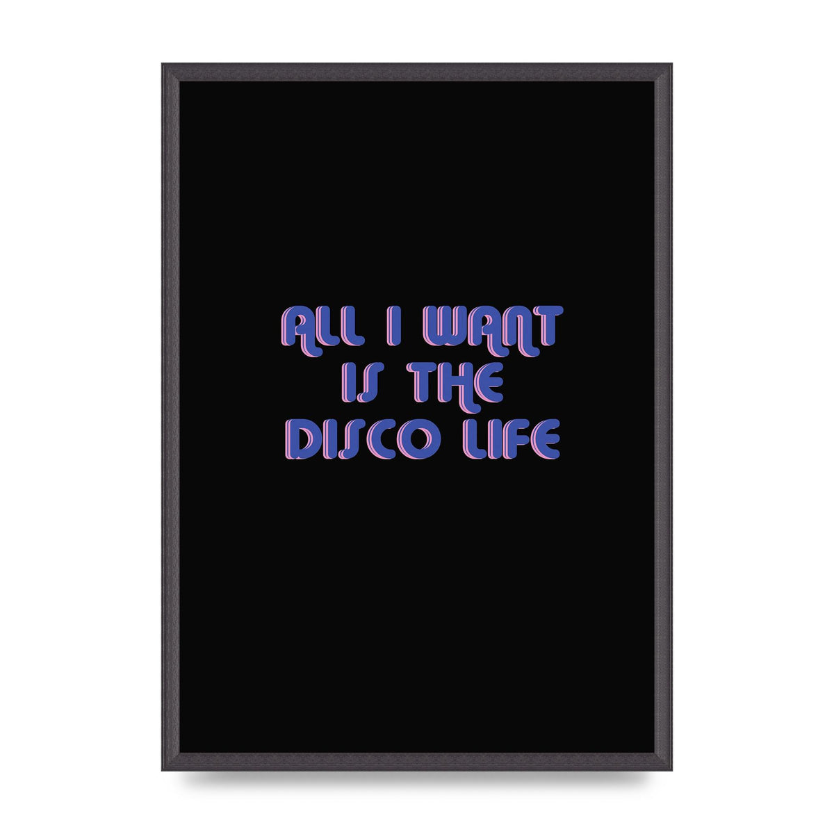 Disco Life Retro" Wall Art - A2 framed