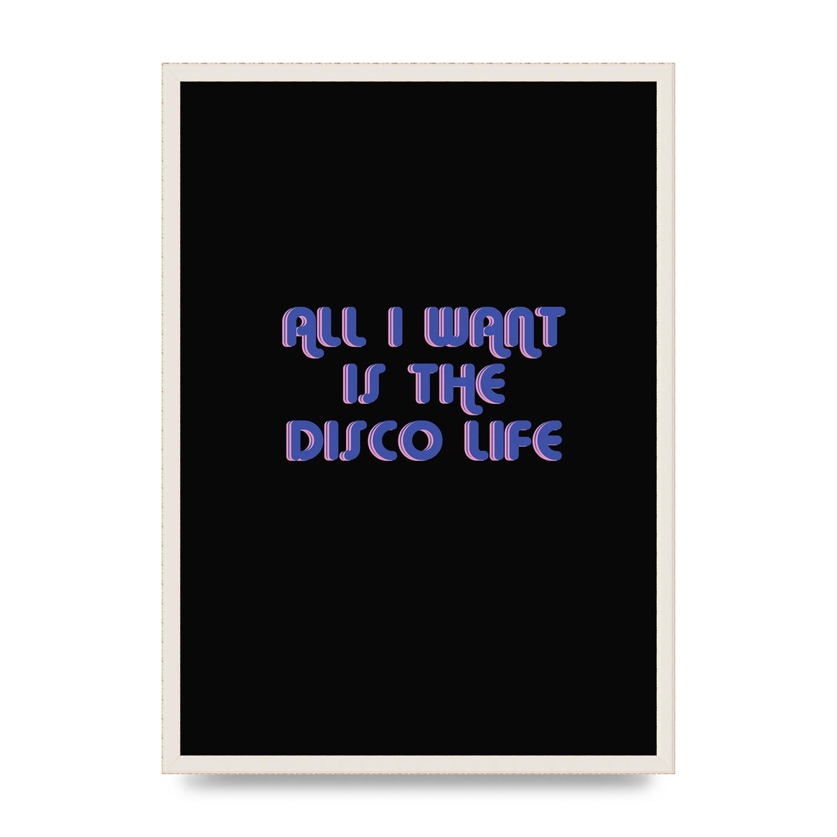 Disco Life Retro" Wall Art - A2 framed
