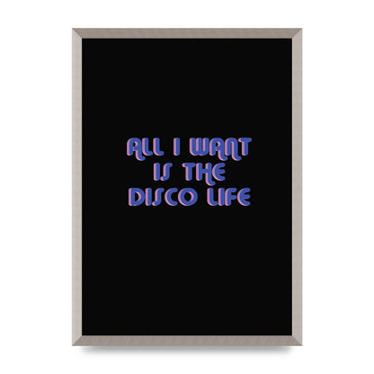Disco Life Retro" Wall Art - A2 framed