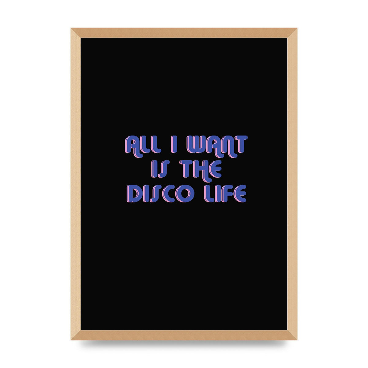 Disco Life Retro" Wall Art - A2 framed