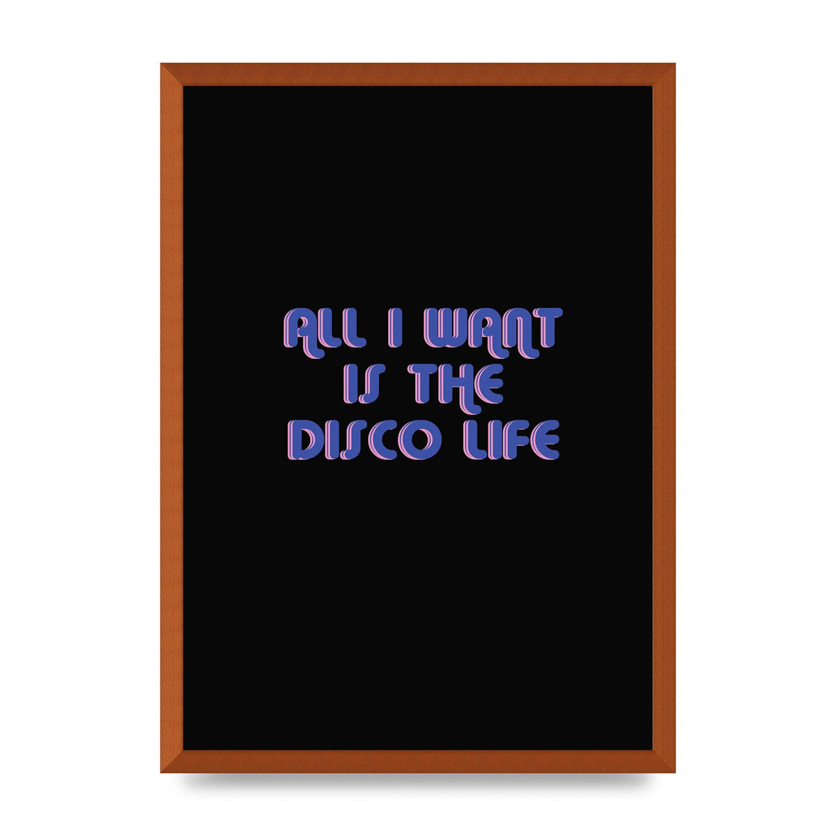 Disco Life Retro" Wall Art - A2 framed