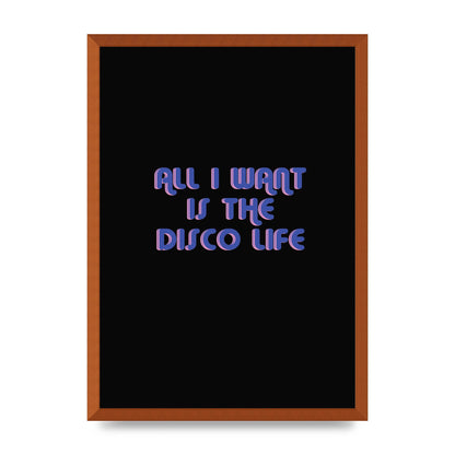 Disco Life Retro" Wall Art - A2 framed