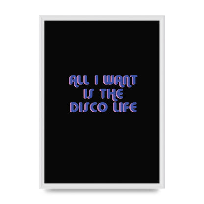 Disco Life Retro" Wall Art - A2 framed