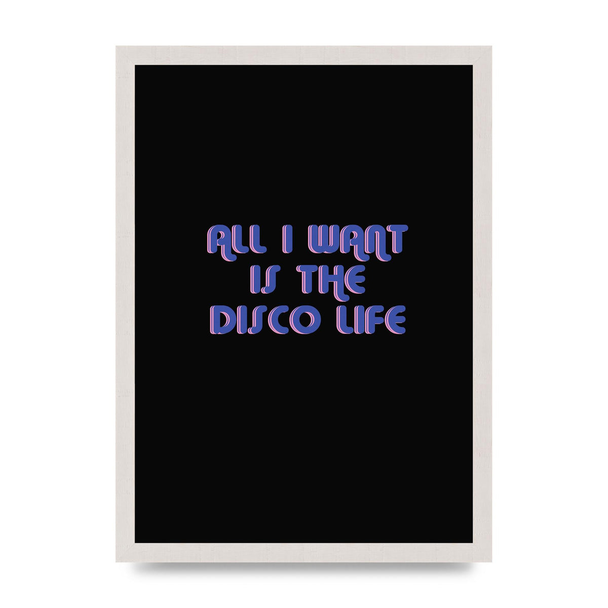 Disco Life Retro" Wall Art - A3 framed