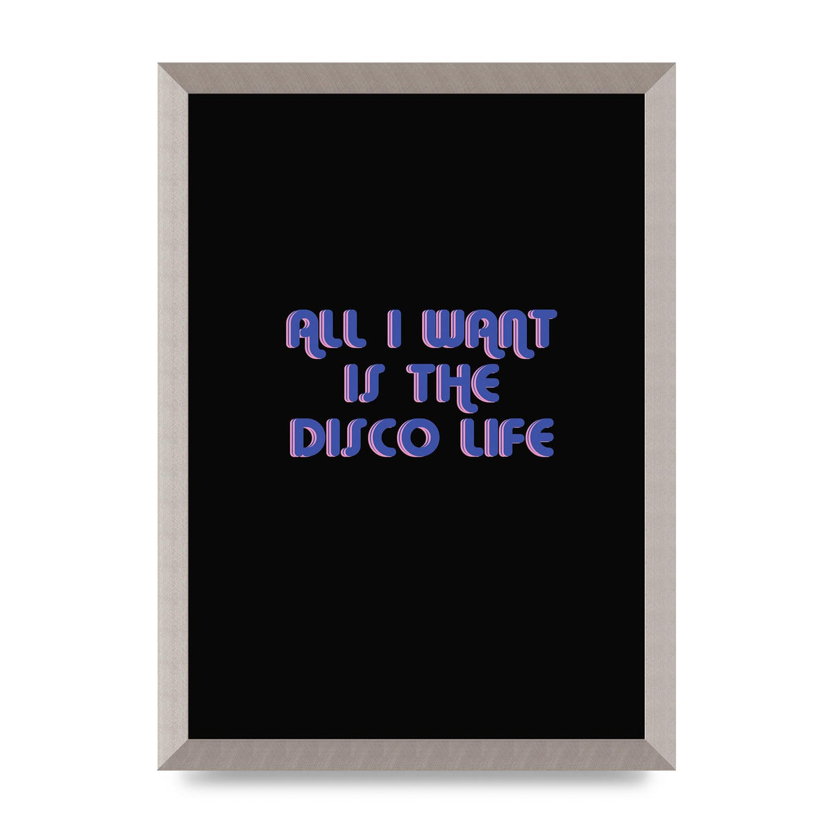 Disco Life Retro" Wall Art - A3 framed