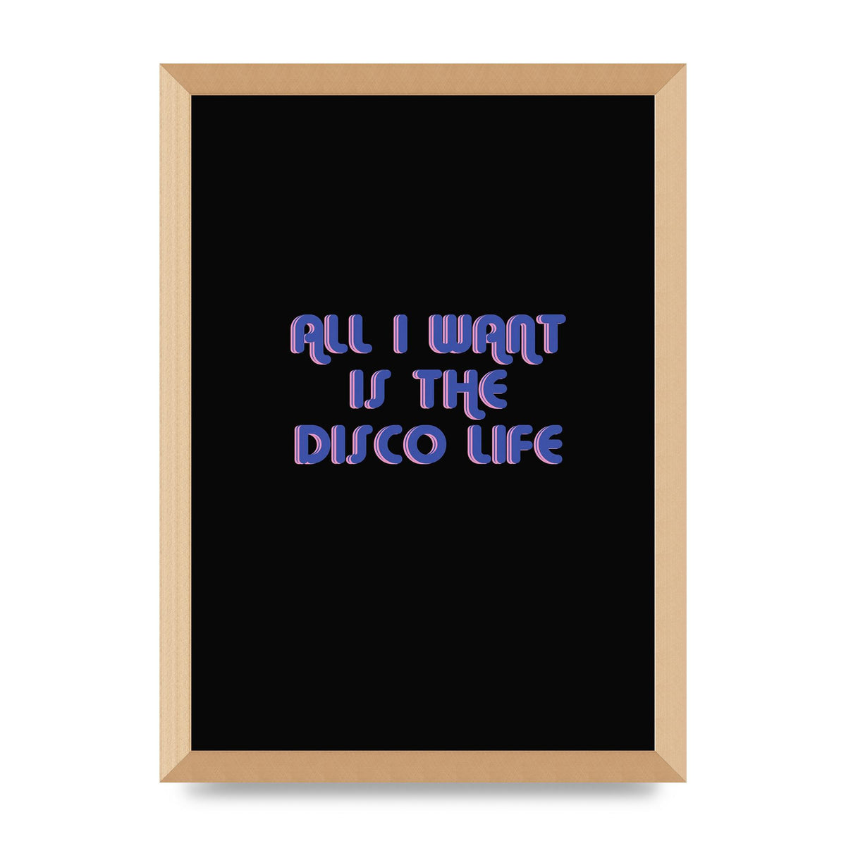 Disco Life Retro" Wall Art - A3 framed