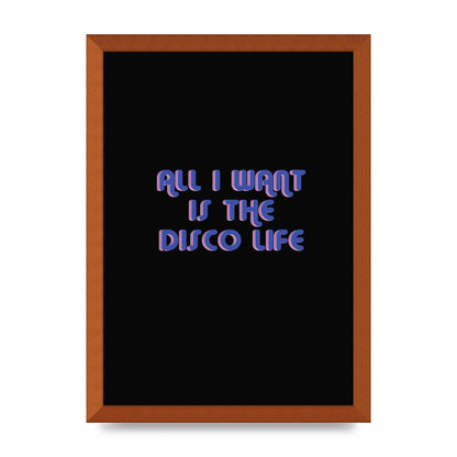 Disco Life Retro" Wall Art - A3 framed