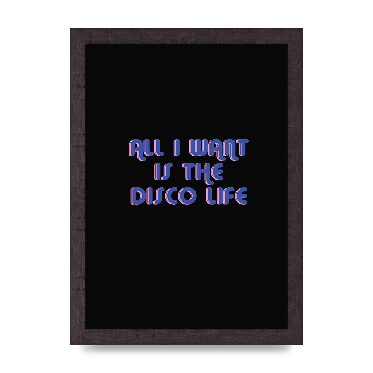 Disco Life Retro" Wall Art - A4 framed