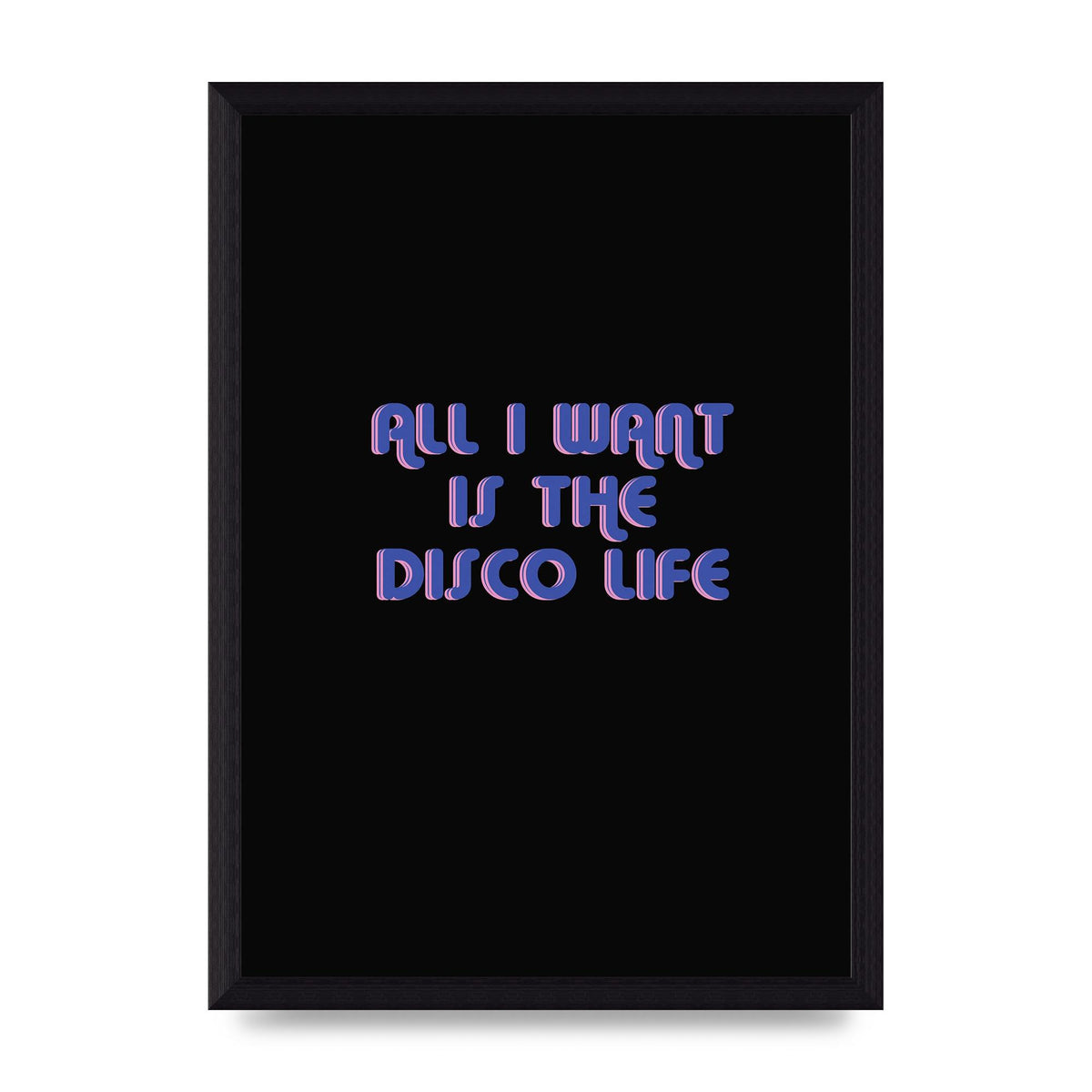 Disco Life Retro" Wall Art - A4 framed