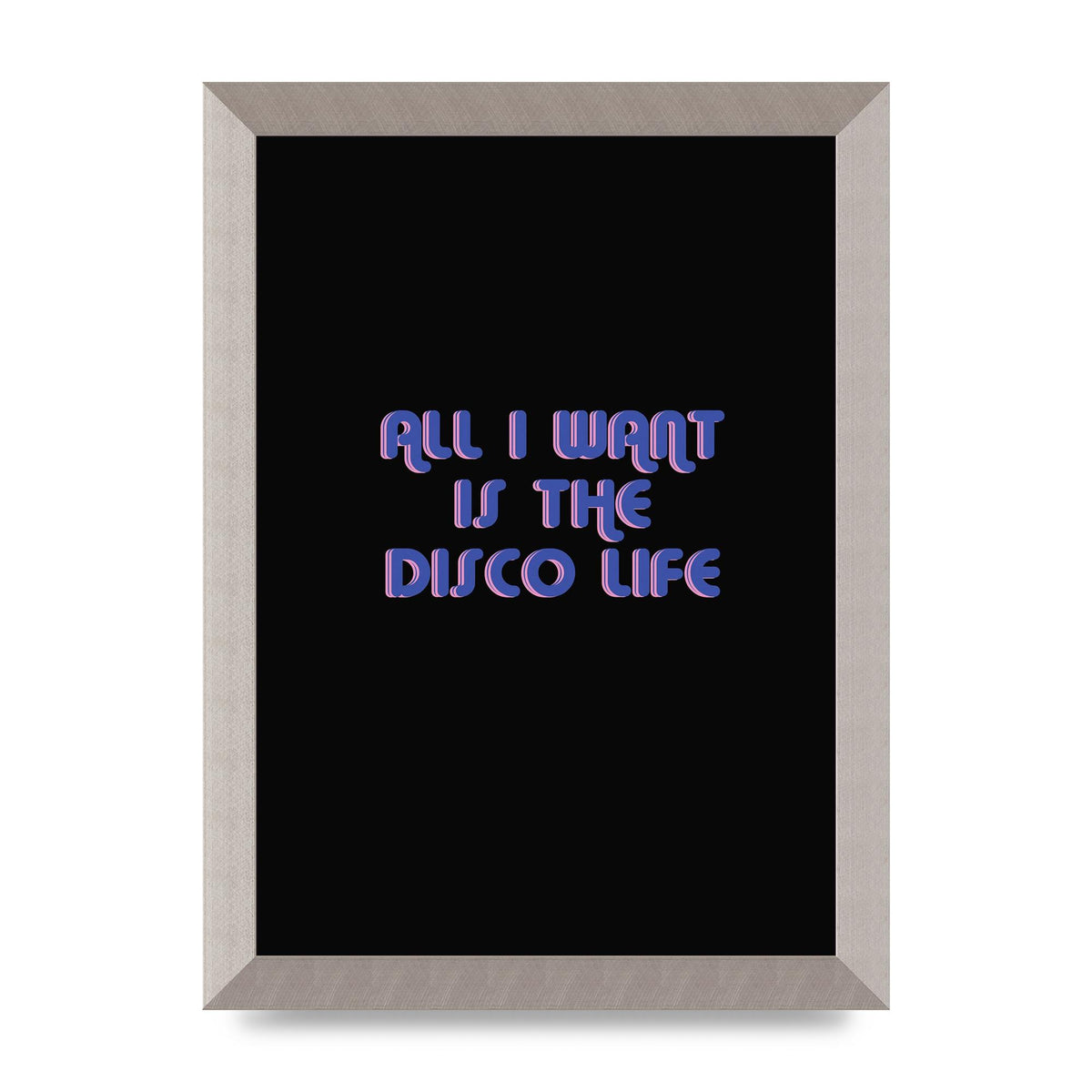 Disco Life Retro" Wall Art - A4 framed