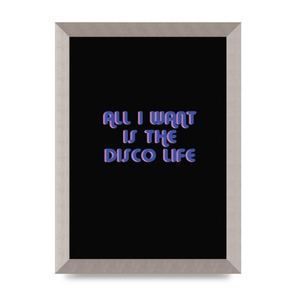 Disco Life Retro" Wall Art - A4 framed