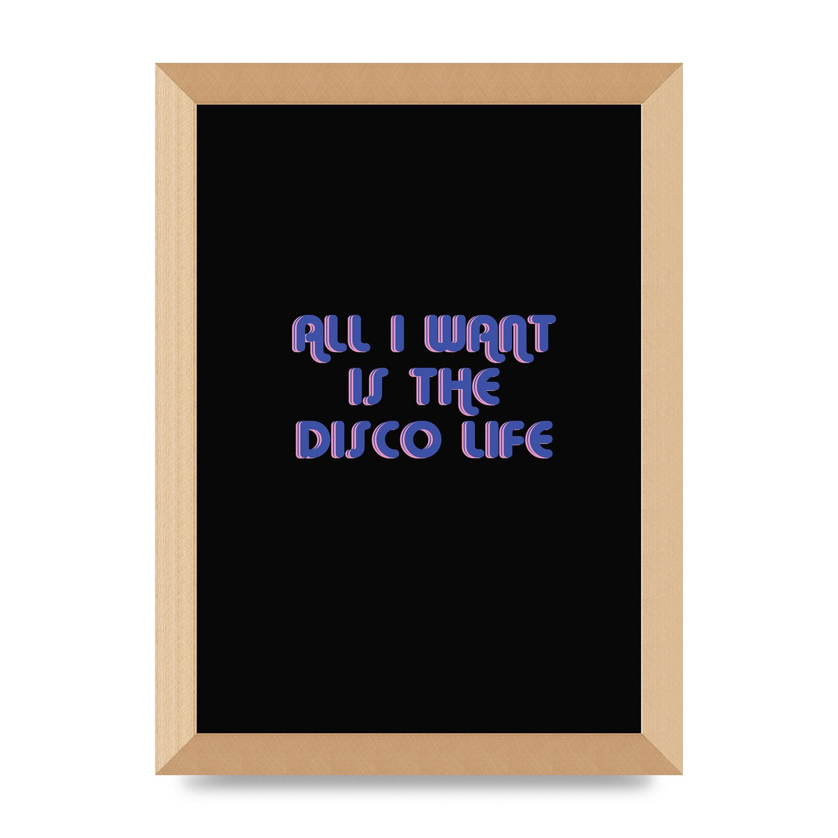 Disco Life Retro" Wall Art - A4 framed