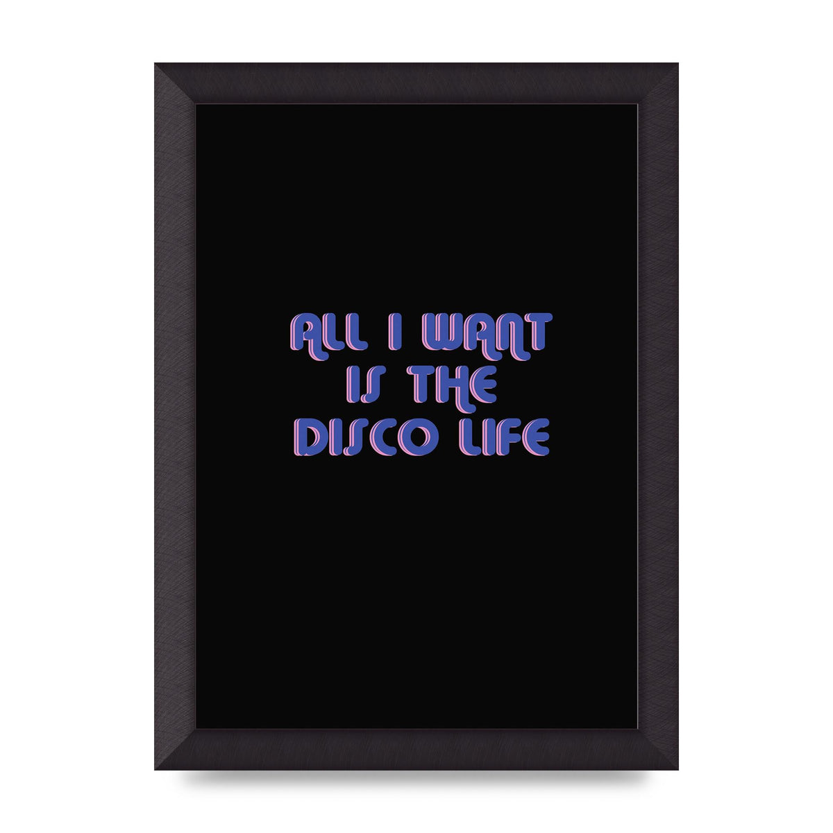 Disco Life Retro" Wall Art - A4 framed