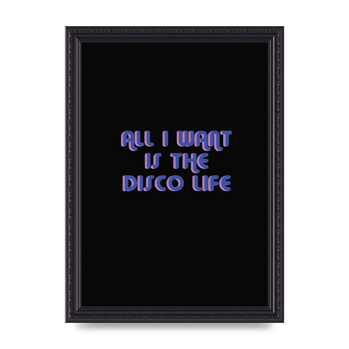 Disco Life Retro" Wall Art - A4 framed