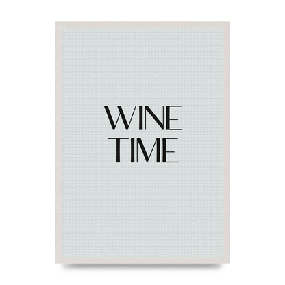 Wine Time Minimalist Mosaic Wall Art - A2 framed