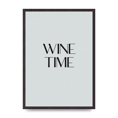 Wine Time Minimalist Mosaic Wall Art - A2 framed