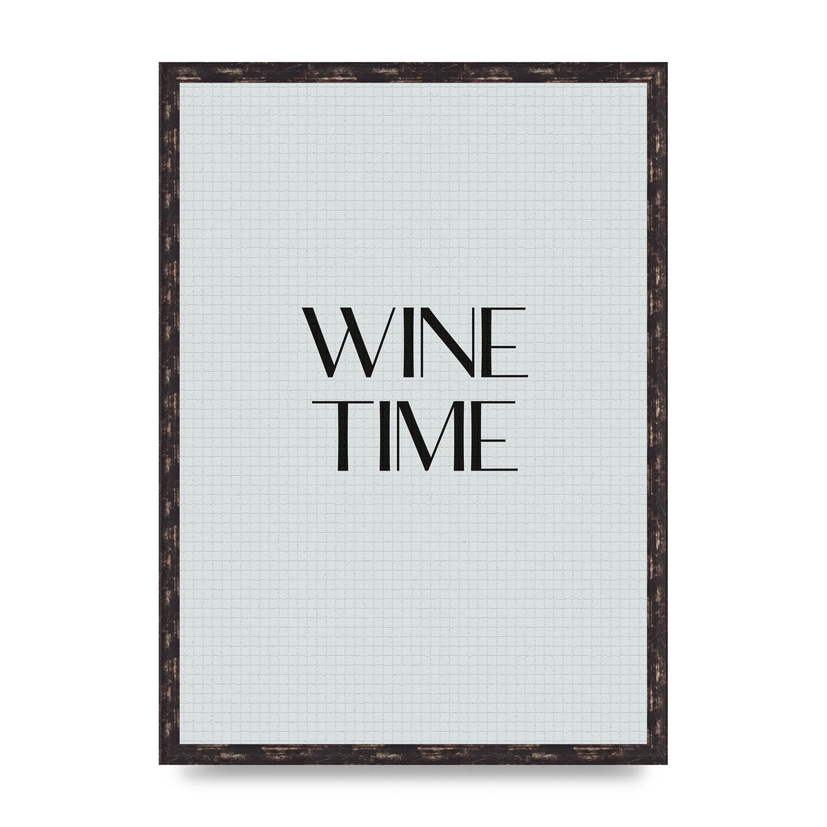 Wine Time Minimalist Mosaic Wall Art - A2 framed