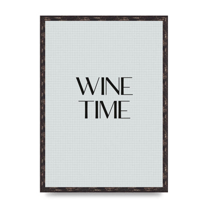 Wine Time Minimalist Mosaic Wall Art - A2 framed