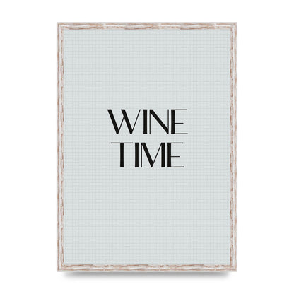 Wine Time Minimalist Mosaic Wall Art - A2 framed