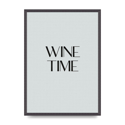 Wine Time Minimalist Mosaic Wall Art - A2 framed