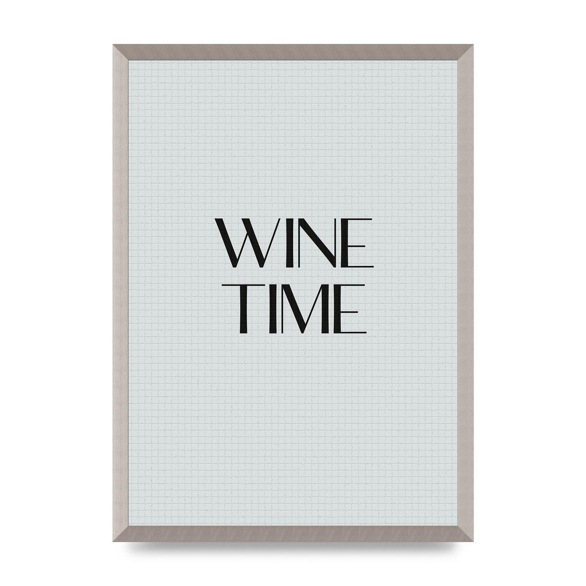 Wine Time Minimalist Mosaic Wall Art - A2 framed
