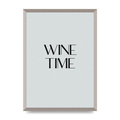 Wine Time Minimalist Mosaic Wall Art - A2 framed