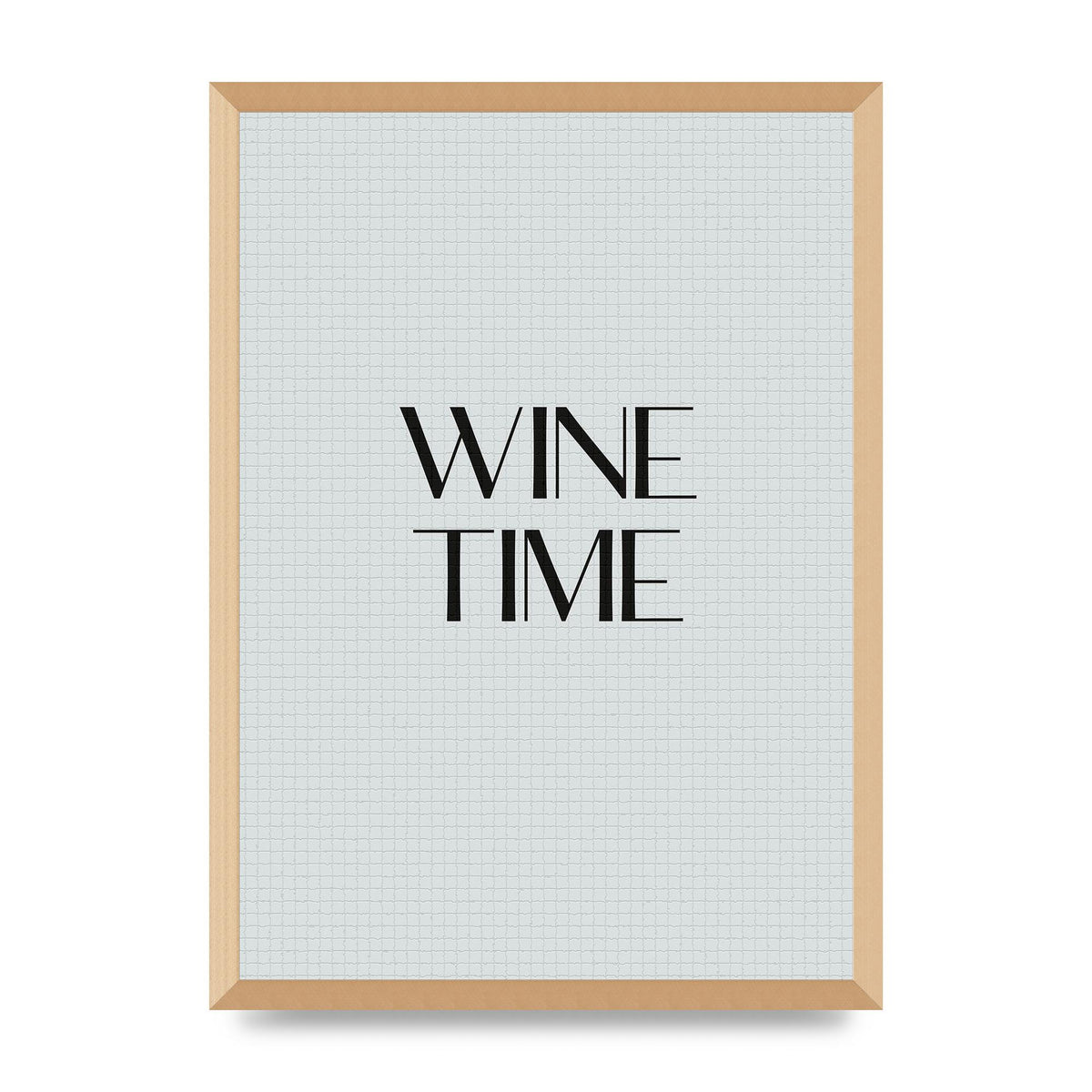 Wine Time Minimalist Mosaic Wall Art - A2 framed
