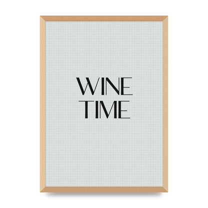 Wine Time Minimalist Mosaic Wall Art - A2 framed
