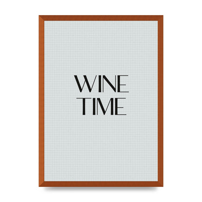 Wine Time Minimalist Mosaic Wall Art - A2 framed
